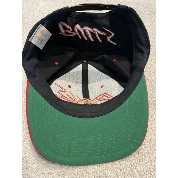 Vintage Chicago Bulls snapback Hat ADJ Underline w/ Rear Spell out logo - Picture 3 of 4